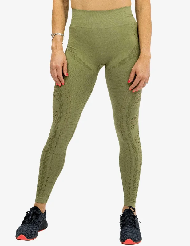 Seamless Air Leggings Green Trendy Activewear Leggings