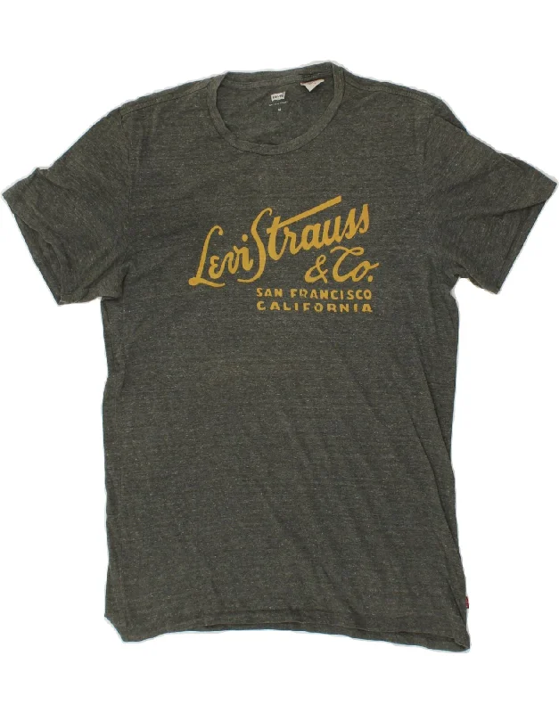 LEVI'S Mens Graphic T-Shirt Top Medium Grey Cozy Warm Stylish
