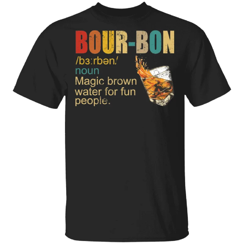 Bourbon Definition Bourbon Whiskey Alcohol Wine Lovers Drunker Drinker Drinking Crew Teams Mens Dad Grandpa Husband Son Uncle Nephew Gifts T-Shirt Sequined Glittery Shiny