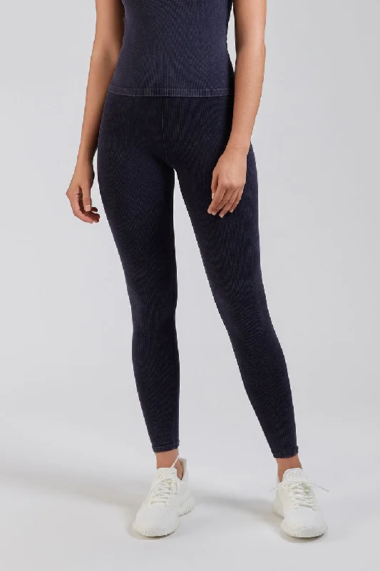 Seamless Wash Denim Leggings Trendy Tie-Dye Leggings