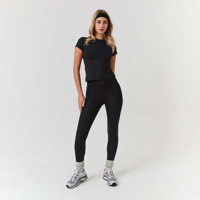 Second Skin Top & Legging Set | Black Fashionable Smooth Fit Leggings