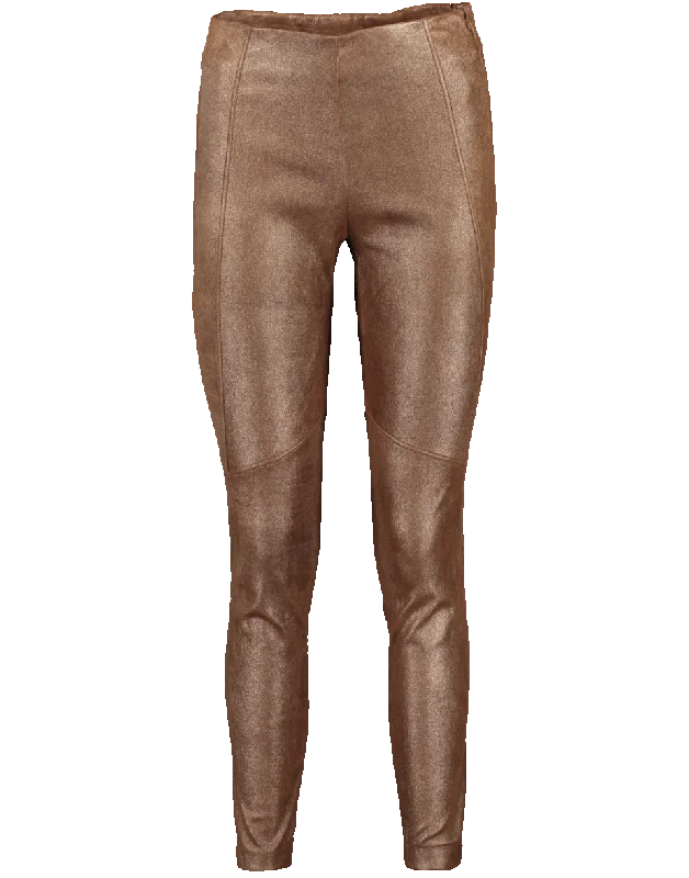 Metallic Leather Legging Cozy Textured Workout Leggings