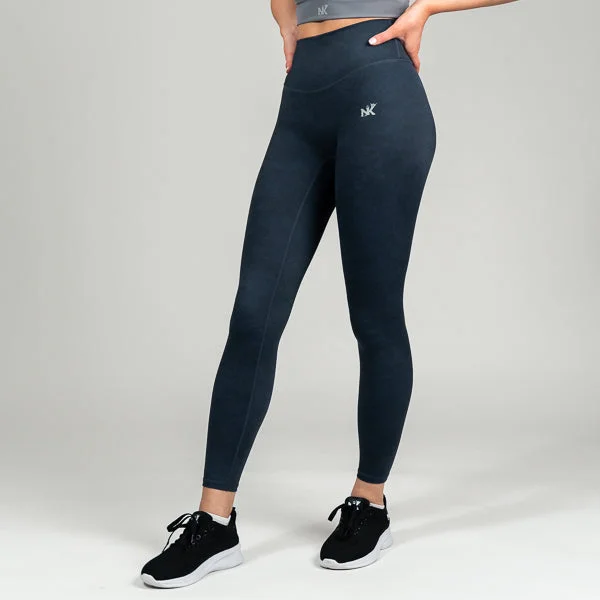 Galaxy Fusion - Dark Navy Leggings Fashionable Tummy Control Leggings