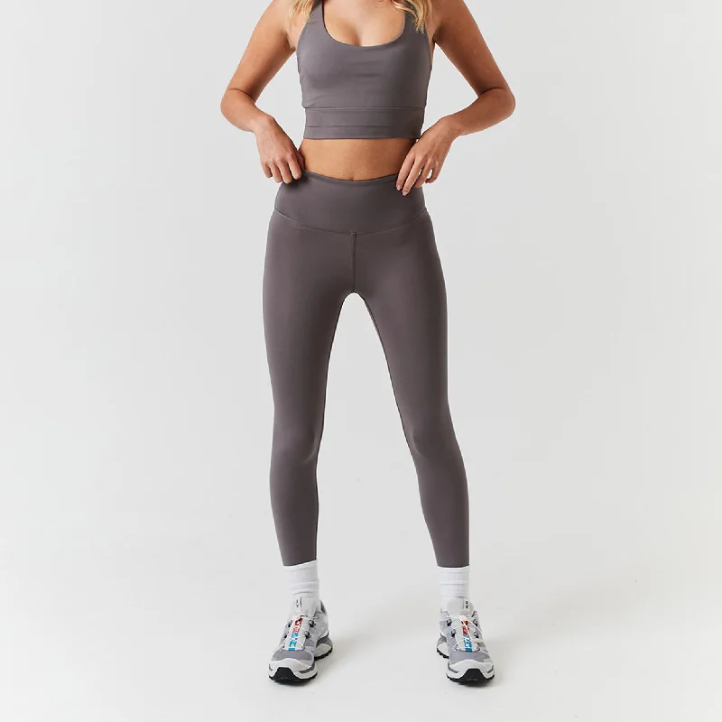 Second Skin Legging | Grey Trendy Black Mesh Leggings
