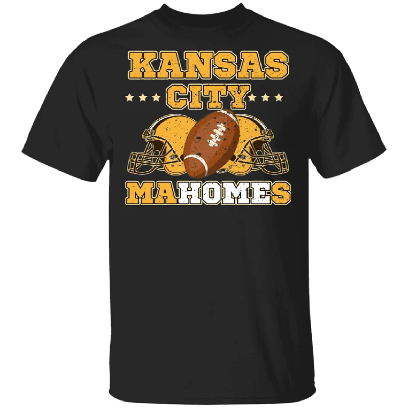 Kansas City Mahomes Cityscape American Chiefs Football Lover Gifts T-Shirt Graphic Embroidered Appliqued