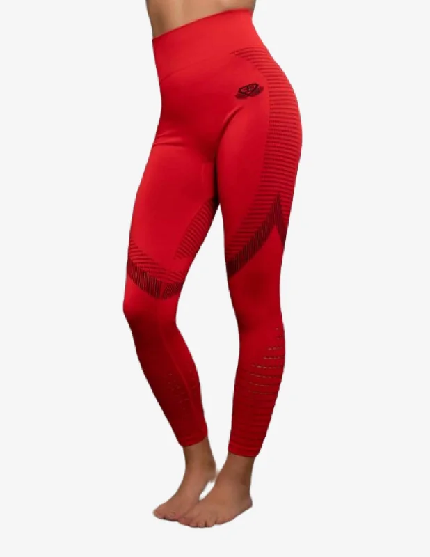 FREYA 2.0 Seamless Legging High Waist – RED Comfortable Slim Fit Leggings