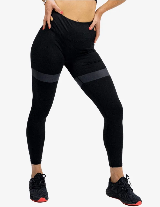 Insta Leggings Black Fashionable Lacy Detail Leggings