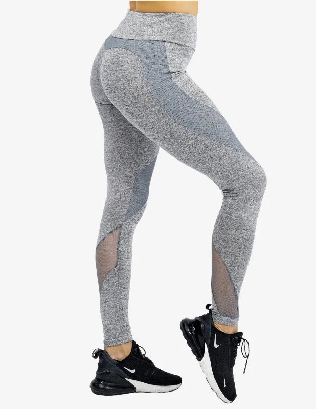 Agile Leggings Grey Casual Slim-Fit Leggings