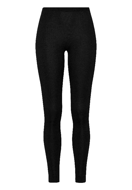 Silk/Cashmere Silk and Cashmere Leggings | Black 71652-019 Elegant Textured Leggings