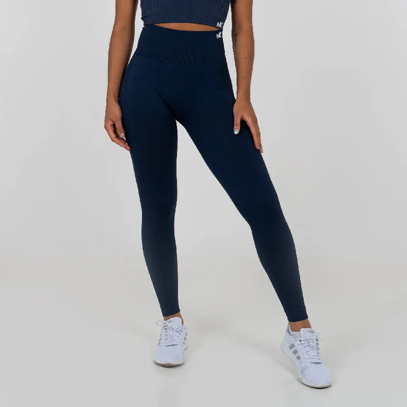 Legacy - Navy Scrunch Leggings Elegant Casual Fit Leggings