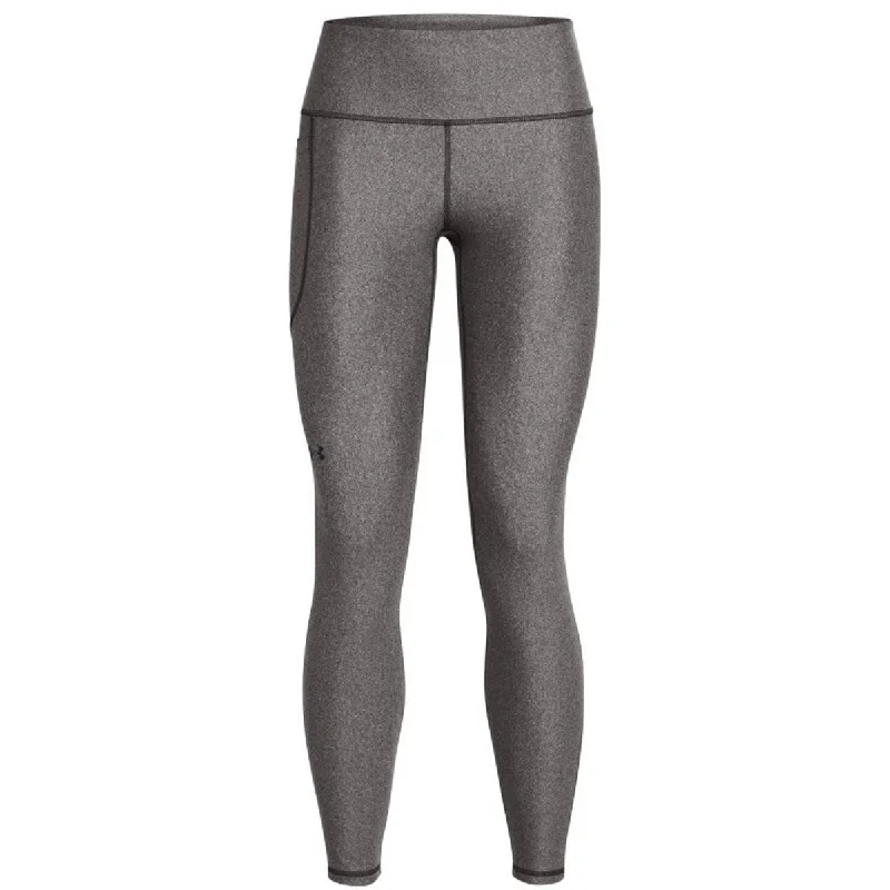 Under Armour Hi-Rise Full Length Leggings - Womens - Charcoal Light Heather/Black Comfortable Printed Workout Leggings