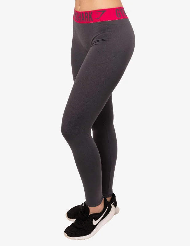 FIT LEGGINGS CHARCOAL/CRANBERRY Trendy Color Block Leggings