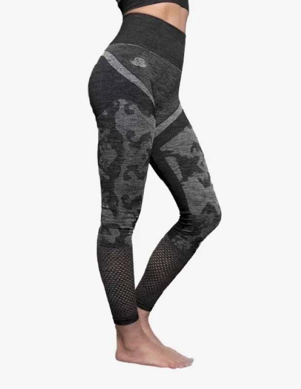 ATHENA CAMO Legging High Waist – ANTHRACITE Stylish Compression Fit Leggings