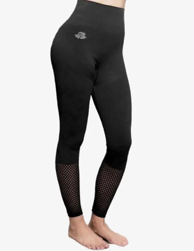 ATHENA CAMO Legging High Waist – BLACK Comfortable Leggings with Pockets