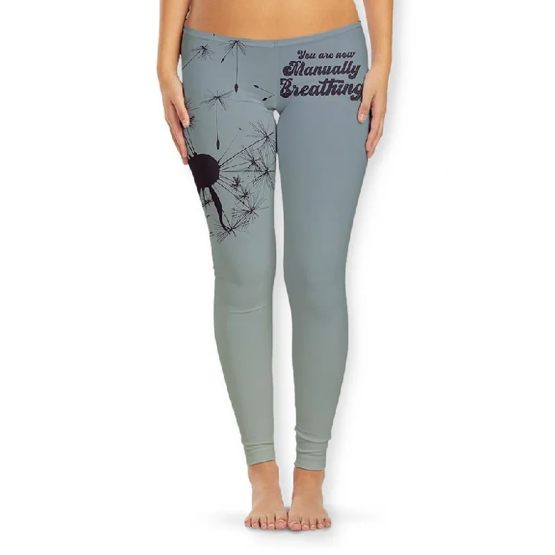 Manual Breathing Women's Leggings Elegant Satin Finish Leggings