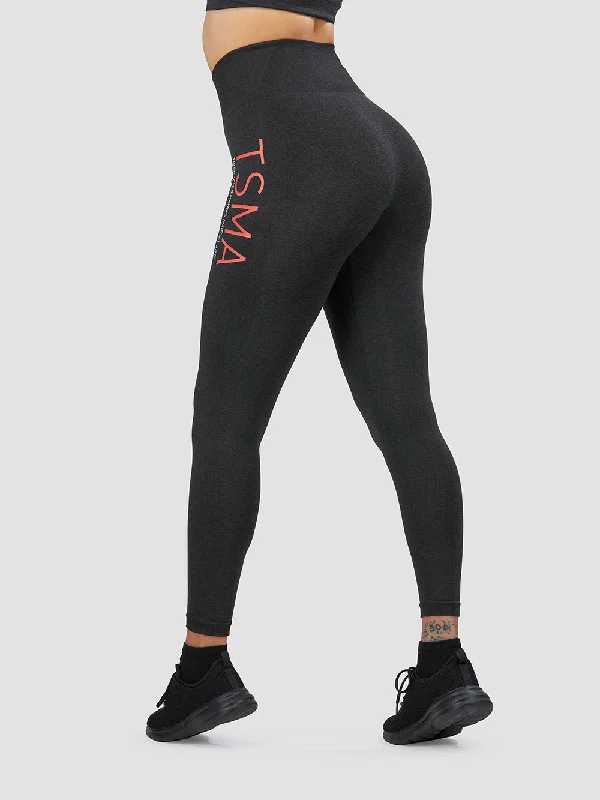 Seamless Leggings Black Trendy Sweat-Wicking Workout Leggings
