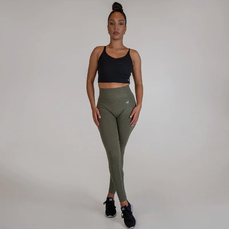 Vortex Leggings - Olive (Scrunch) Classic Solid Color Leggings