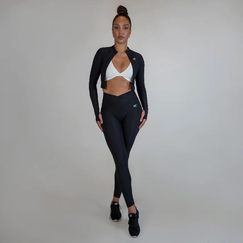 Lush Onyx - Leggings (Vbelt) Fashionable Leather-Look Leggings
