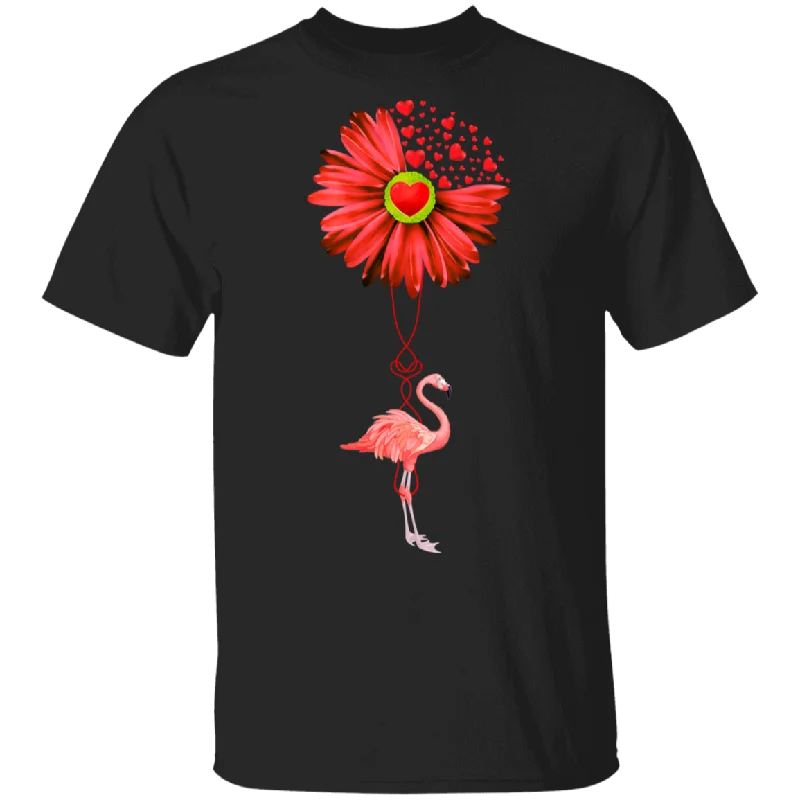 Flamingo Red Sunflower Heart Balloon Funny Valentine Boys Girls Men Women Cute Couple Wife Husband Fiance Fiancee Boyfriend Girlfriend Gifts T-Shirt Mesh Fabric Canvas Fabric Denim Fabric