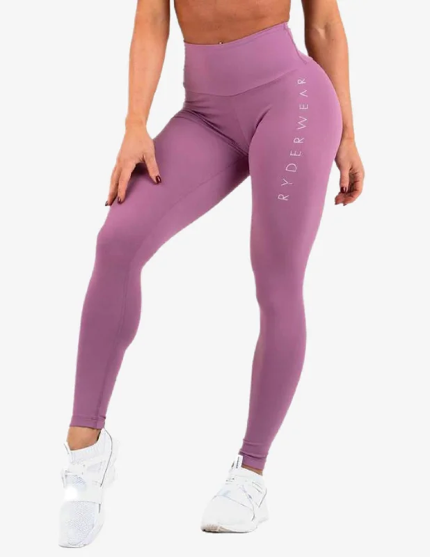 STAPLES SCRUNCH BUM LEGGINGS PURPLE Comfortable Lounge Leggings