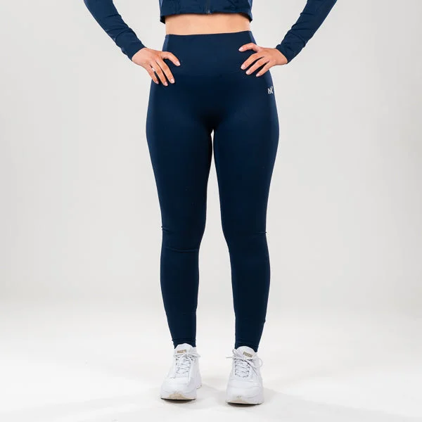 Lucia Fusion - Navy Leggings Trendy Full-Length Leggings