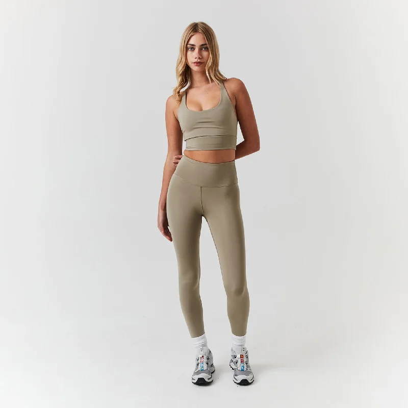 Second Skin Bra & Legging Set | Olive Fashionable Plus-Size Activewear