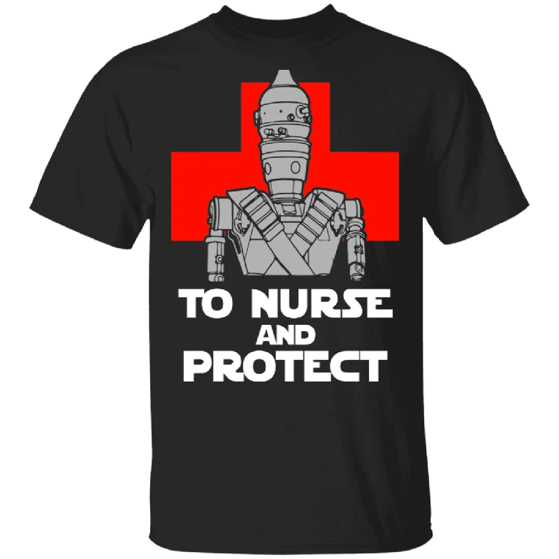 Comic To Nurse An Protect Funny Protect Nurse Movies Star Lover T-Shirt Spandex Blend Rayon Blend Denim Blend