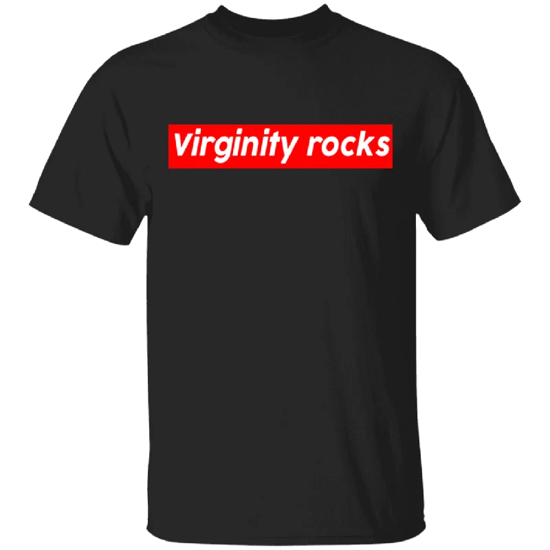 Super Cool Virginity Rocks Funny Rock Star Music Lover T-Shirt Satin Fabric Silk Fabric Chiffon Fabric