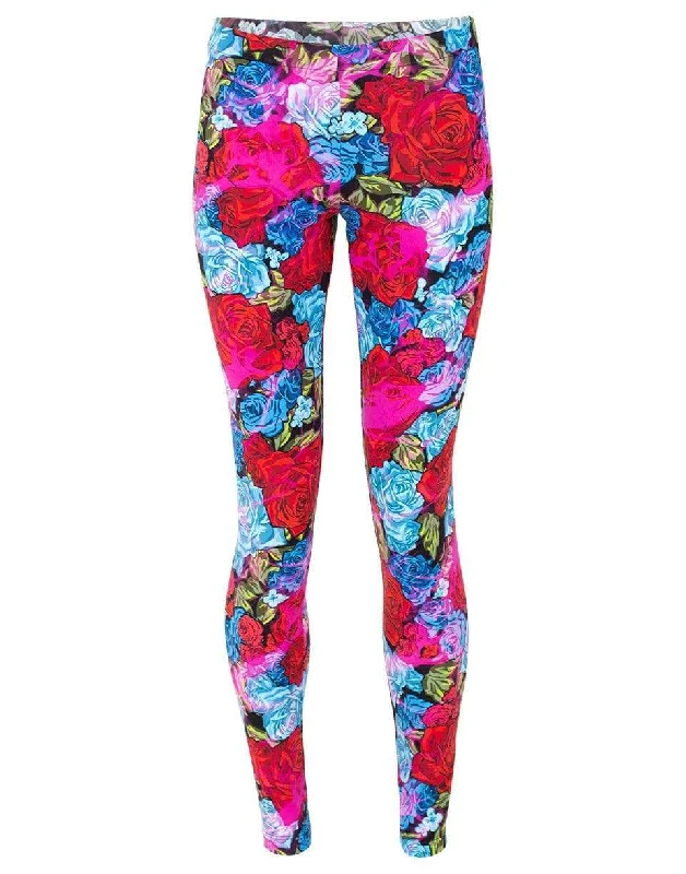 Rose Printed Legging Stylish Sporty Performance Leggings