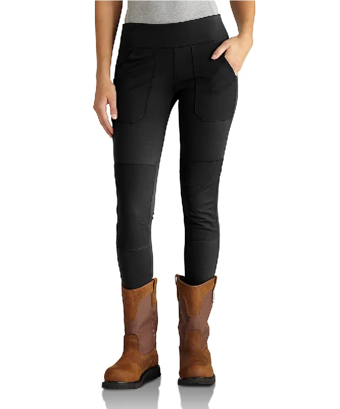 Carhartt Women's Force Fitted Legging - Black Cozy Reflective Detail Leggings