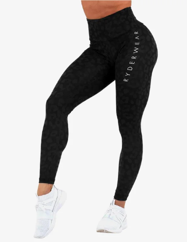 INSTINCT SCRUNCH BUM LEGGINGS BLACK Cozy Oversized Leggings