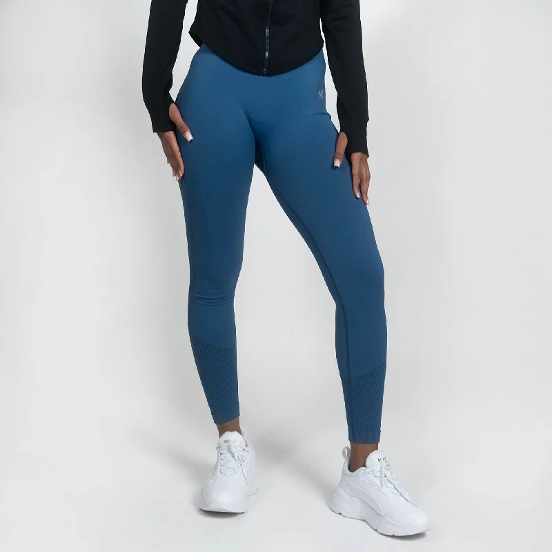 Contessa Pro Scrunch - Blue Leggings Trendy Colorblock Print Leggings