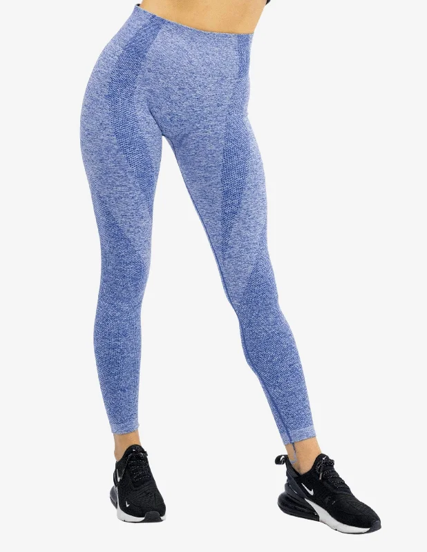 Seamless Luxury Leggings Blue Classic Solid Color Leggings