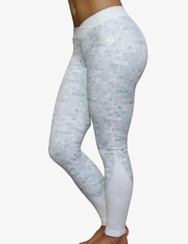 ATHENA Geometric leggings – White/Grey Stylish Pockets Active Leggings