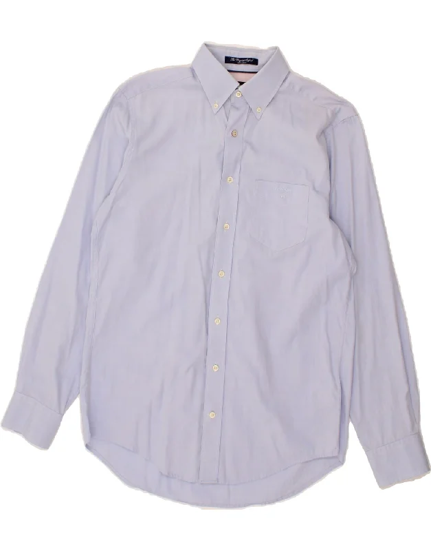 GANT Mens Regular Fit Shirt Medium Blue Cotton Chenille Brocade Lace