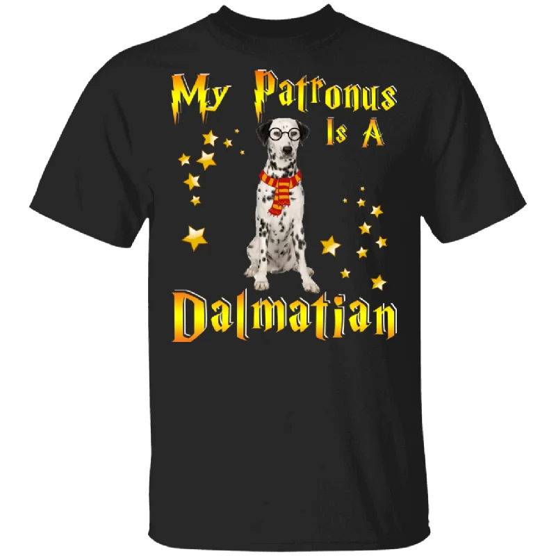 My Patronus Is A Dalmatian Magical Dalmatian Pet Dog T-Shirt Ribbed T-Shirt High Neck Heavyweight
