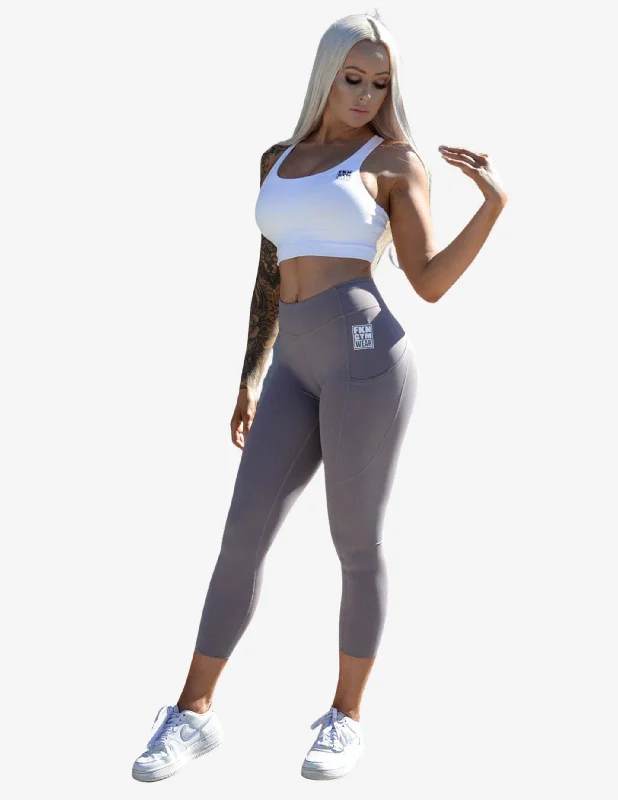 A2G | Original Gym Leggings | Purple Trendy Leather-Look Workout Leggings