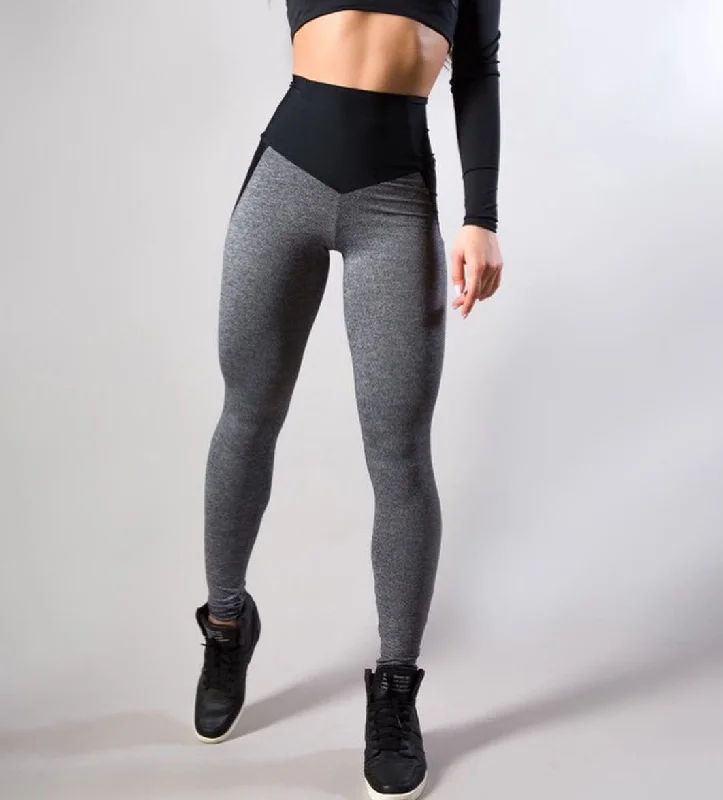 Contrasting Color Hip-Lifting Yoga Leggings Comfortable Running Leggings