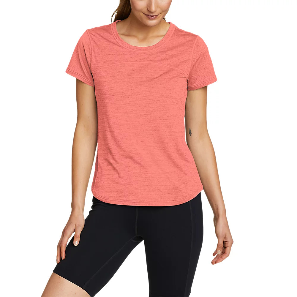 Women's Trail Runner Short-Sleeve T-Shirt Print Jacquard Patchwork