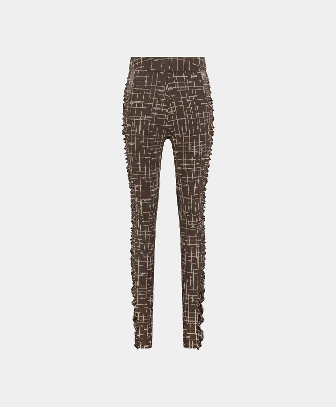 Martini Brown Rania Leggings Stylish Side-Stripe Leggings