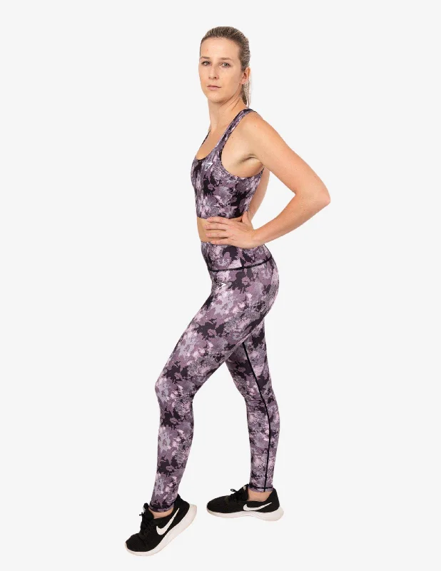 Camo Printed Leggings Pink Casual Black Leggings