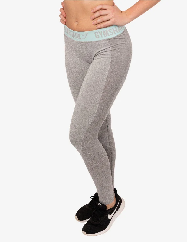 Flex Leggings V3 Light Grey Marl Stylish Faux Leather Leggings