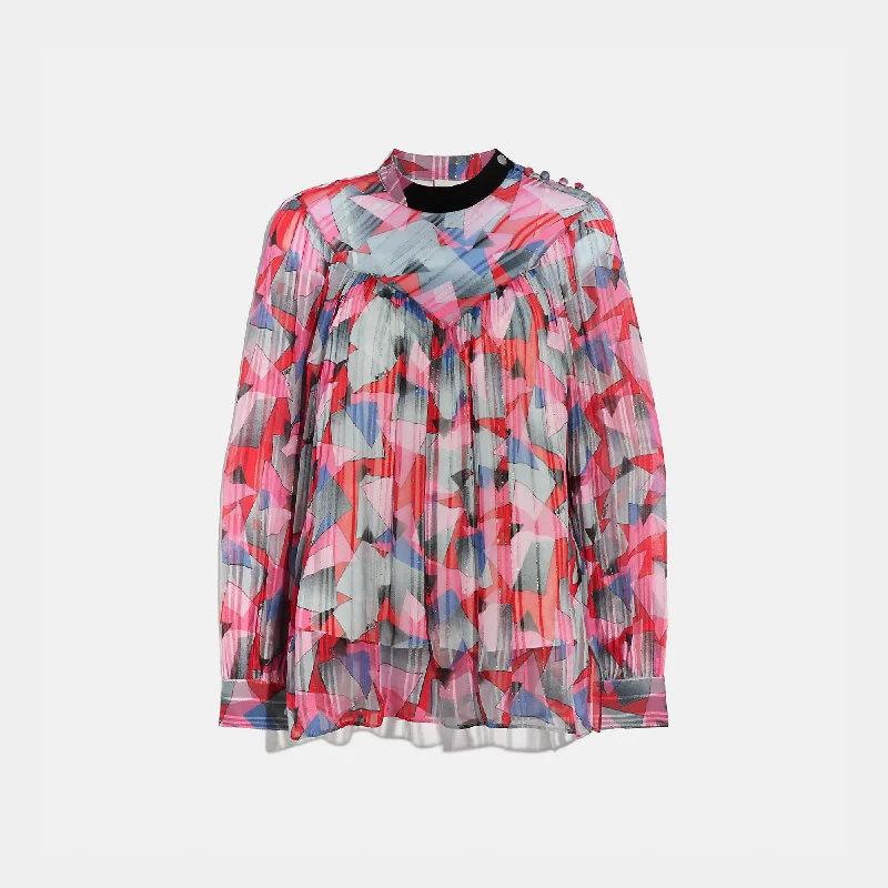 COACH Bold Geo Yoke Shirt Oversized T-Shirt Spandex breathable