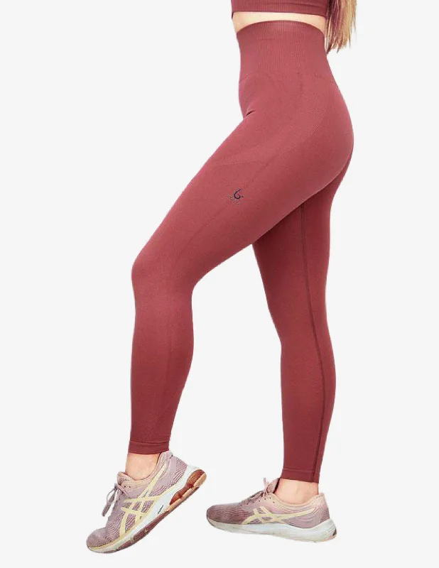 Seam free Leggings Red Trendy Flared Leggings