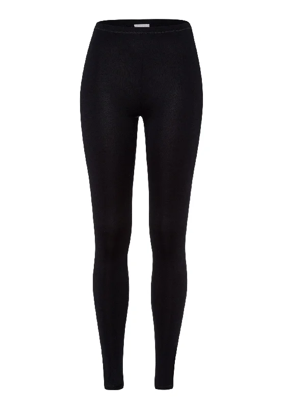 Pure Silk Silk Leggings | Black 71710-019 Fashionable Sports Compression Leggings
