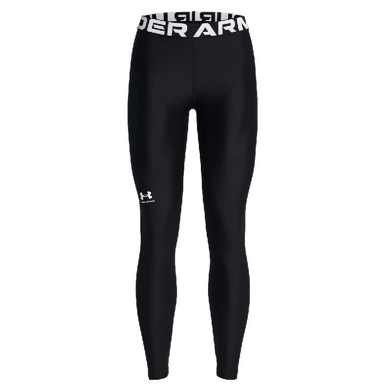 Under Armour Heatgear Authentics Leggings - Womens - Black/White Comfortable Zip-Up Leggings