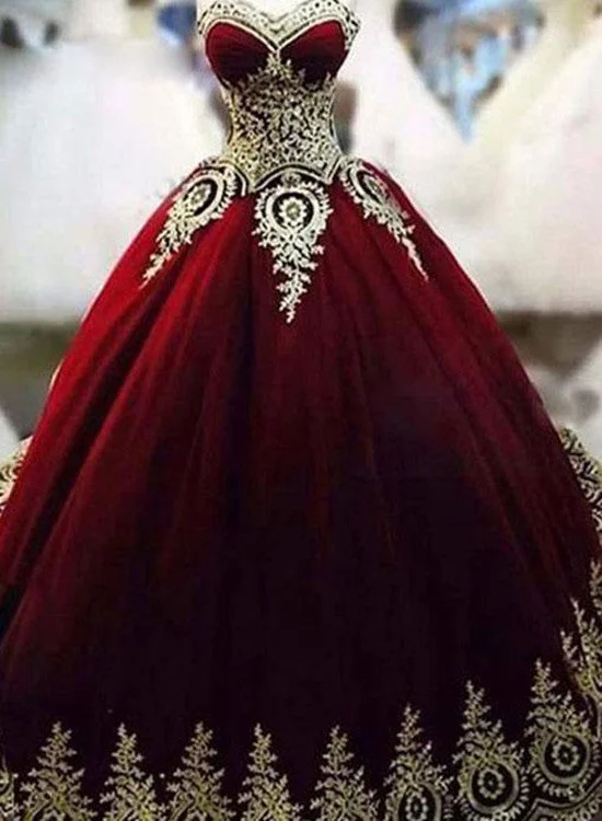 Glam Burgundy Tulle Prom Gowns, Vintage Style Party Dresses, Sweet 16 Formal Gowns Tunics Fleece cozy