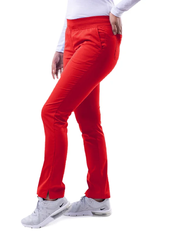 Skinny Leg Yoga Scrubs Pants by Adar (Regular)  XXS-3XL/ Apple Trendy Wide-Legged Trousers