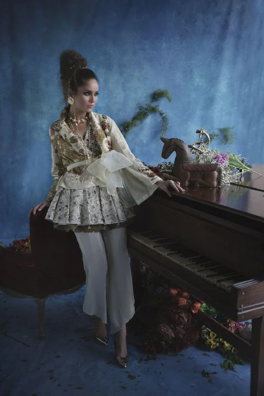 Shamaeel - Digitally Printed Silk Jacket - F-4 A Jersey Jacket Tulle Jacket Batik Jacket