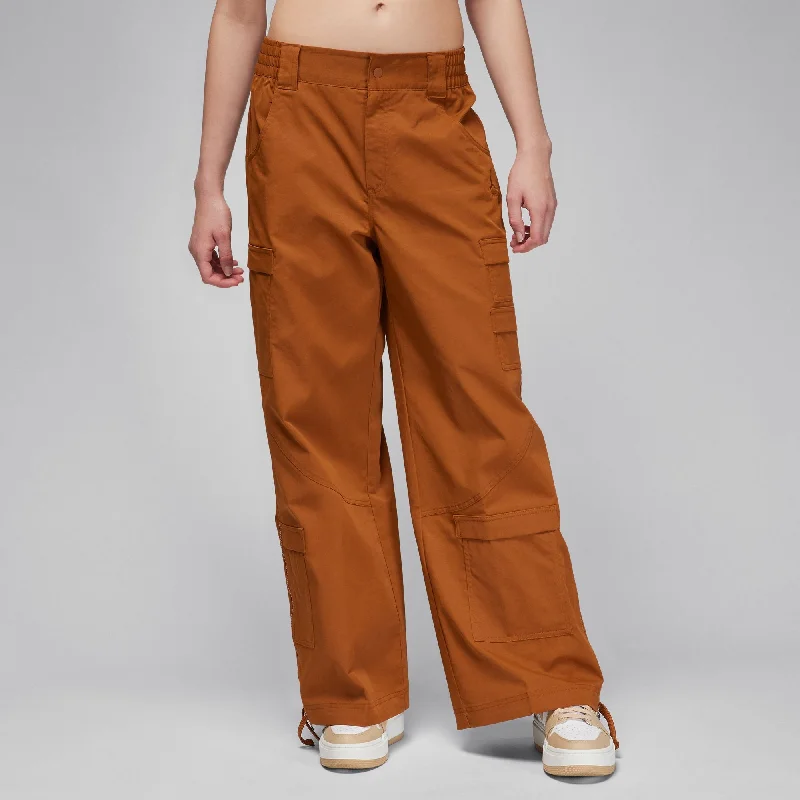 Womens Jordan Heavyweight Chicago Pants 'Legend Coffee' Elegant Palazzo Trousers